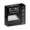Oprawa sufitowa plafoniera V-TAC 30W LED kwadrat IP44 42x42cm czarny VT-8630B-SQ 6500K 3000lm